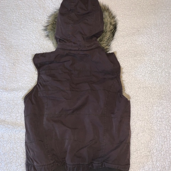 𝅺edc by Esprit Vest w/ Hood Faux Fur Lined Sz SM - Picture 3 of 8